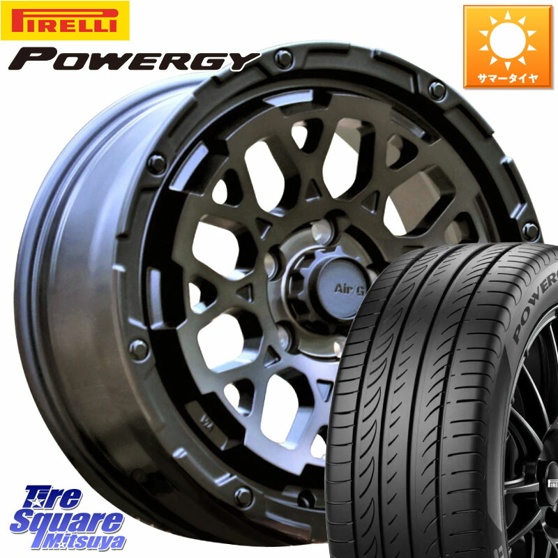 4X4エンジニアリング Air/G Rocks GHOST ホイール 16インチ 16 X 7.0J +35 5穴 114.3 ピレリ POWERGY パワジー サマータイヤ 225/55R16