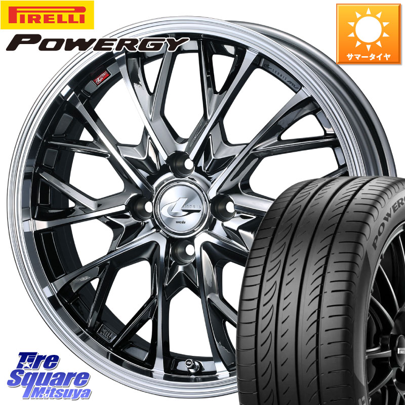 WEDS LEONIS MV レオニス MV BMCMC ホイール 15インチ 15 X 5.5J +43 4穴 100 ピレリ POWERGY パワジー サマータイヤ 195/55R15 モビリオ モビリオスパイク