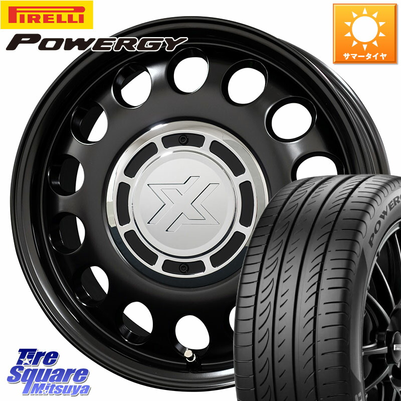 コスミック クロスブラッド STEELE ホイール 15インチ 15 X 6.0J +32 4穴 100 ピレリ POWERGY パワジー サマータイヤ 195/65R15 E13オーラ