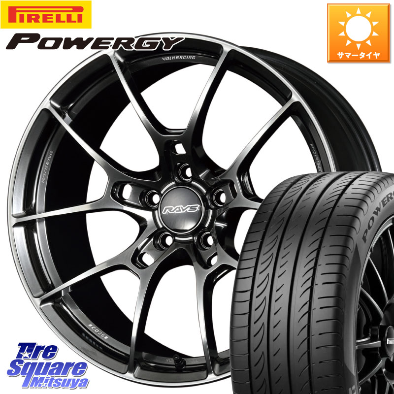 RAYS 【欠品次回10~11月】 G025 VOLK RACING 鍛造 ホイール 18インチ 18 X 7.5J +48 5穴 114.3 ピレリ POWERGY パワジー サマータイヤ 215/45R18 プリウスアルファ MAZDA3