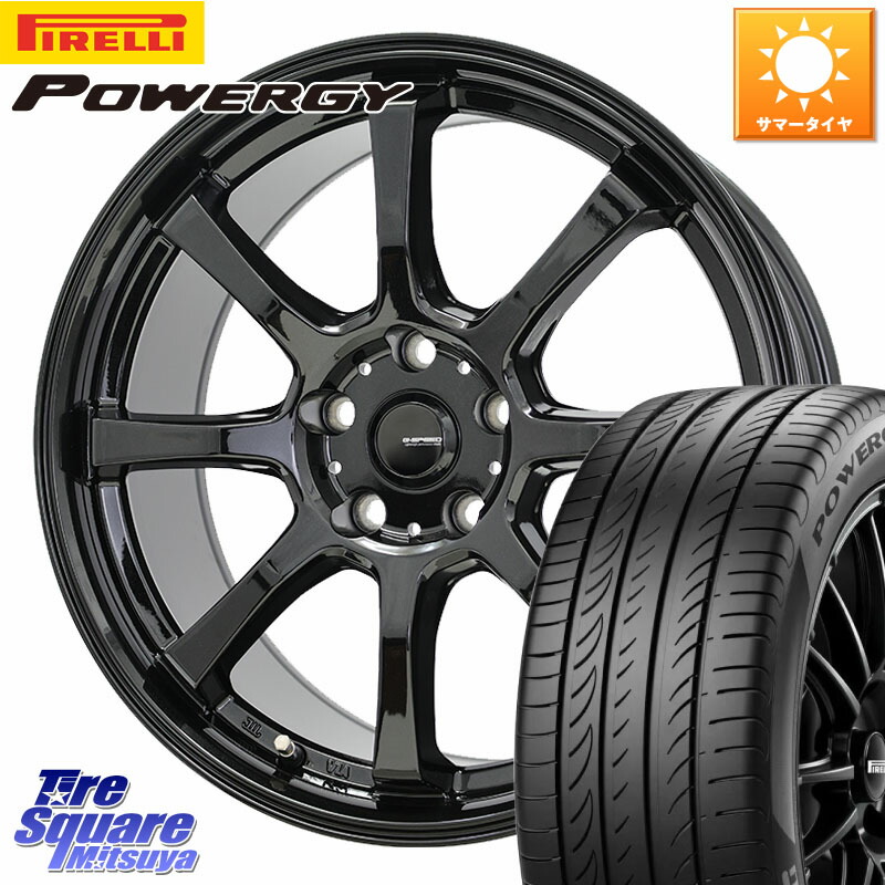 HotStuff G-SPEED G-08 ホイール 18インチ ジースピード 18 X 7.0J +53 5穴 114.3 ピレリ POWERGY パワジー サマータイヤ 225/60R18 CX-5 CX-8 BT5レガシィアウトバック