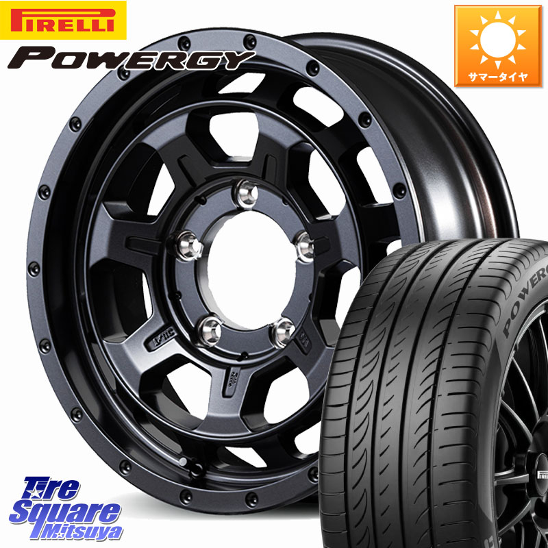 MANARAY 【欠品次回4月下-5月上旬予定】NITRO POWER M7 PHALANX ファランクス ※インセット-5 ホイール 16インチ 16 X 6.0J +0 5穴 139.7 ピレリ POWERGY パワジー サマータイヤ 215/65R16 ジムニー専用(要オーバーフェンダー等) ジムニ－シエラ・ノマド(カスタム)