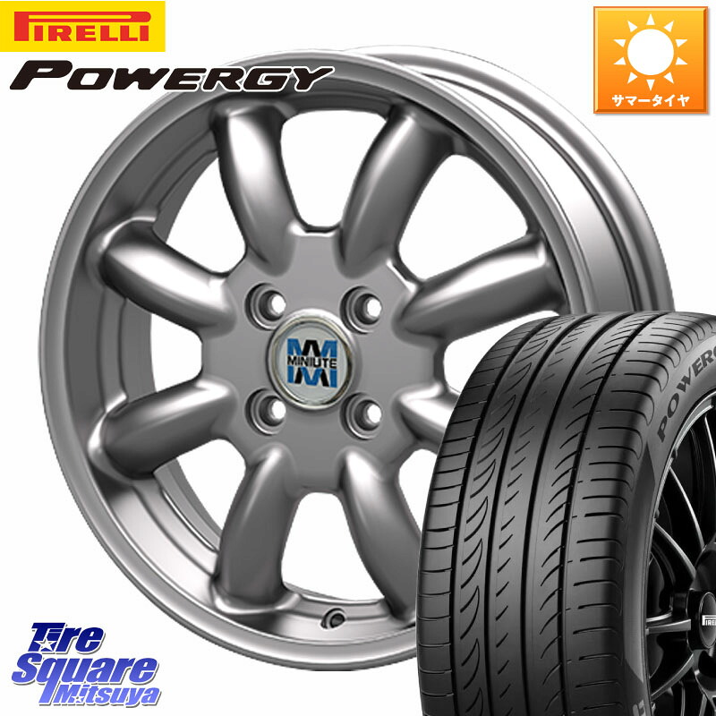 ピレリ POWERGY パワジー サマータイヤ 165/55R15KOSEI MINILITE シルバー ホイール 15インチ ミニライト 15X5.0J 40 4穴 100|タイヤスクエアミツヤ