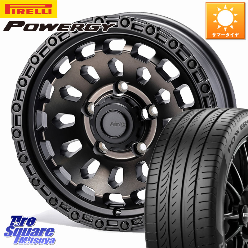 4X4エンジニアリング Air/G VULCAN GHOST ホイール 16インチ 16 X 6.0J +0 5穴 139.7 ピレリ POWERGY パワジー サマータイヤ 215/65R16 ジムニー専用(要オーバーフェンダー等) ジムニ－シエラ・ノマド(カスタム)