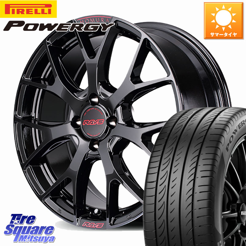 MANARAY RAYS HOMURA 2x7FT spec-M ホイール 17インチ 17 X 7.0J +45 4穴 100 ピレリ POWERGY パワジー サマータイヤ 215/45R17 FITクロスター