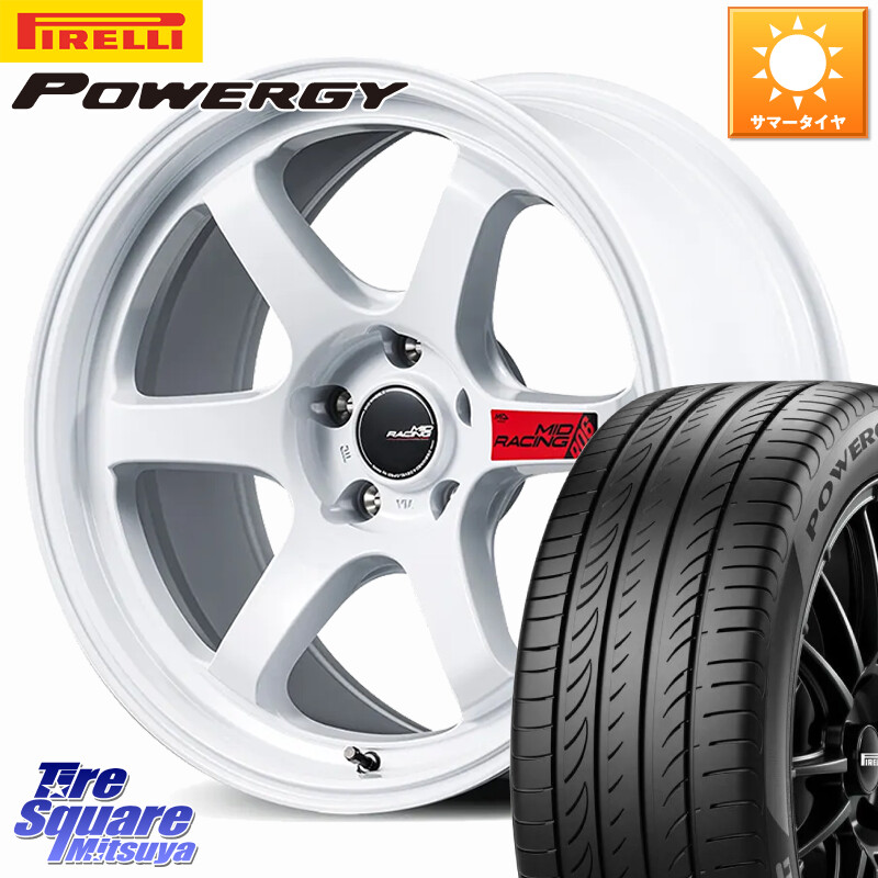 ピレリ POWERGY パワジー サマータイヤ 225/55R17MANARAY MID RACING R06 ホイール 17インチ 17X7.0J 48 5穴 114.3 RV系ヴェゼル MAZDA6 BN/BL系レガシィ|タイヤスクエアミツヤ