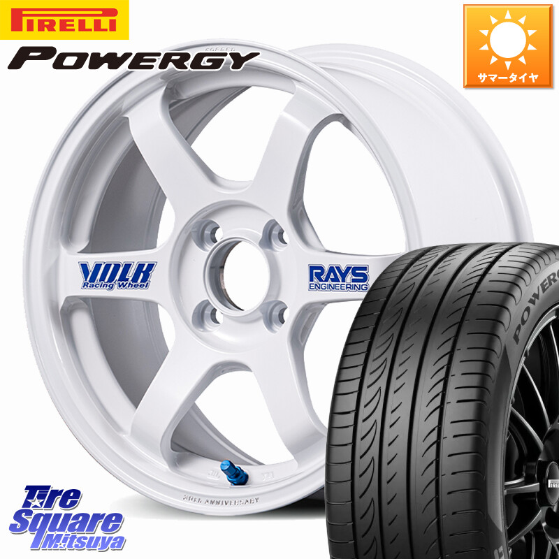 ピレリ POWERGY パワジー サマータイヤ 195/65R15RAYS 【欠品次回3~4月】 TE37 SONIC 30th STICKER Ver 鍛造 ホイール 15インチ 15X6.5J 37 4穴 100 E13オーラ｜タイヤスクエアミツヤ