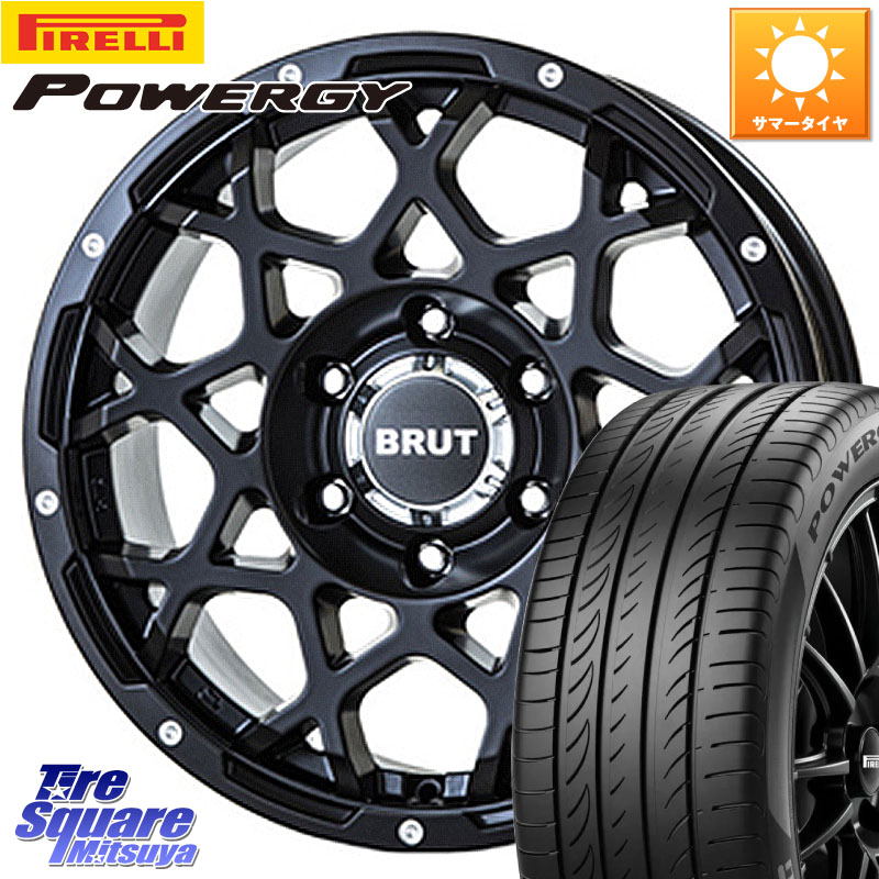 ピレリ POWERGY パワジー サマータイヤ 225/60R18BRUT ブルート BR-55 BR55 ミルドサテンブラック ホイール 18インチ 18X8.0J 40 5穴 114.3 50系RAV4 80系ハリアー T32エクストレイル CX-5 BT5レガシィアウトバック RAV4 50系 NX レクサス CX-5 CX5 MAZDA|タイヤスクエアミツヤ