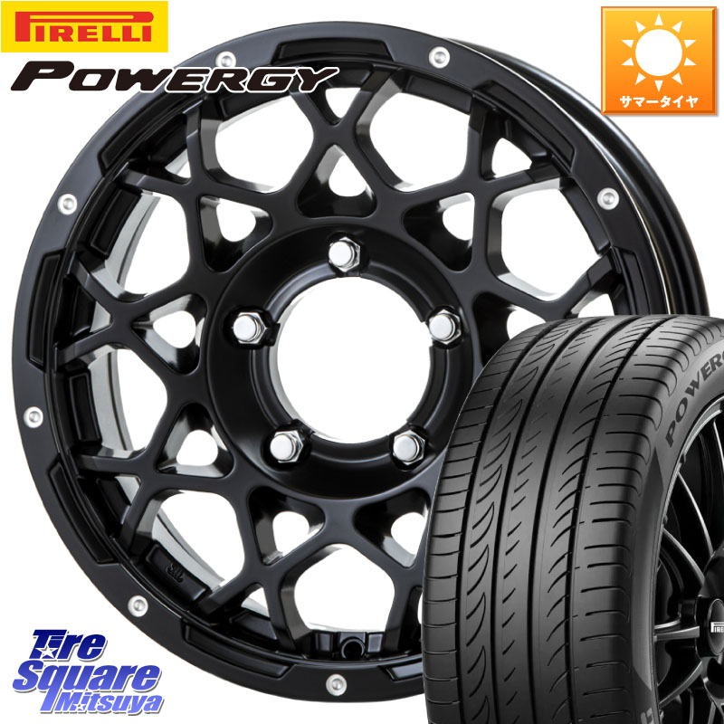 ピレリ POWERGY パワジー サマータイヤ 215/65R16BRUT ブルート BR-55 BR55 ミルドサテンブラック ホイール 16インチ 16X5.5J 20 5穴 139.7 ジムニー専用(要オーバーフェンダー等) AZオフロード カスタムサイズ｜タイヤスクエアミツヤ