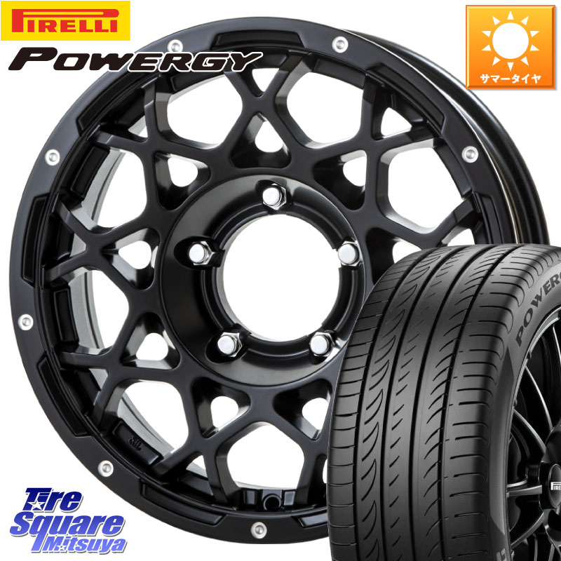 BRUT ブルート BR-55 BR55 ミルドサテンブラック インセット-5 ホイール 16インチ 16 X 5.5J +0 5穴 139.7 ピレリ POWERGY パワジー サマータイヤ 215/65R16 ジムニー専用(要オーバーフェンダー等)