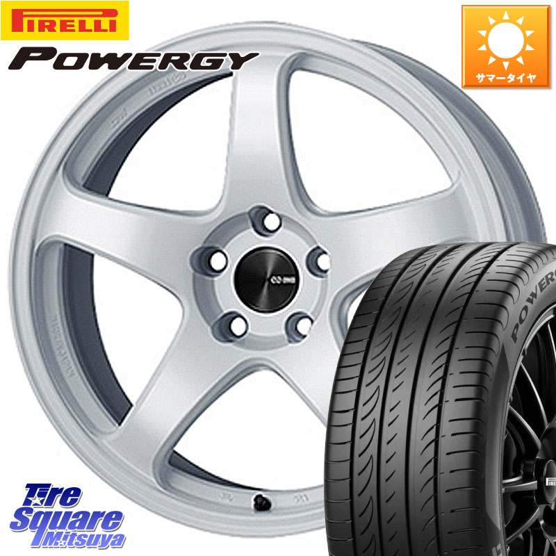 ピレリ POWERGY パワジー サマータイヤ 245/40R18ENKEI エンケイ PerformanceLine PF05 WH 18インチ 18X9.0J(EVO10 CZ4A) 38 5穴 114.3 CZ4Aランエボ10ブレンボキャリパー対応|タイヤスクエアミツヤ