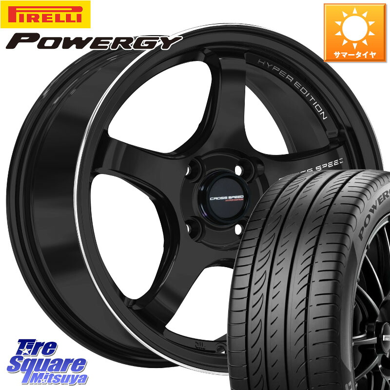 ピレリ POWERGY パワジー サマータイヤ 195/55R16HotStuff クロススピード CR5 CR-5 軽量 BK ホイール 16インチ 16X6.0J 45 4穴 100 ノート NOTE 日産 キューブ CUBE 日産 アクア MAZDA2 マツダ2(デミオ) カローラフィールダー カローラアクシオ｜タイヤスクエアミツヤ