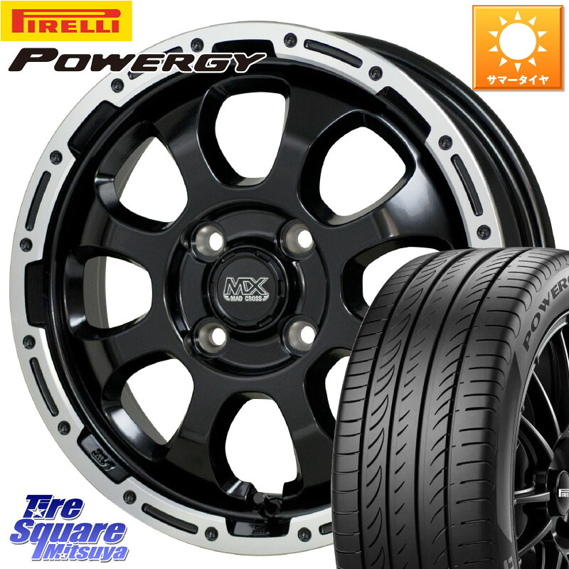 ピレリ POWERGY パワジー サマータイヤ 195/55R16HotStuff マッドクロス GRACE グレイス BK 4H 在庫● ホイール 16インチ ★サマーセール★ 16X6.0J 42 4穴 100 ノート NOTE 日産 ブルーバードシルフィ 日産 キューブ CUBE 日産 アクア MAZDA2 マツダ2(デミオ) カロー|タイヤスクエアミツヤ