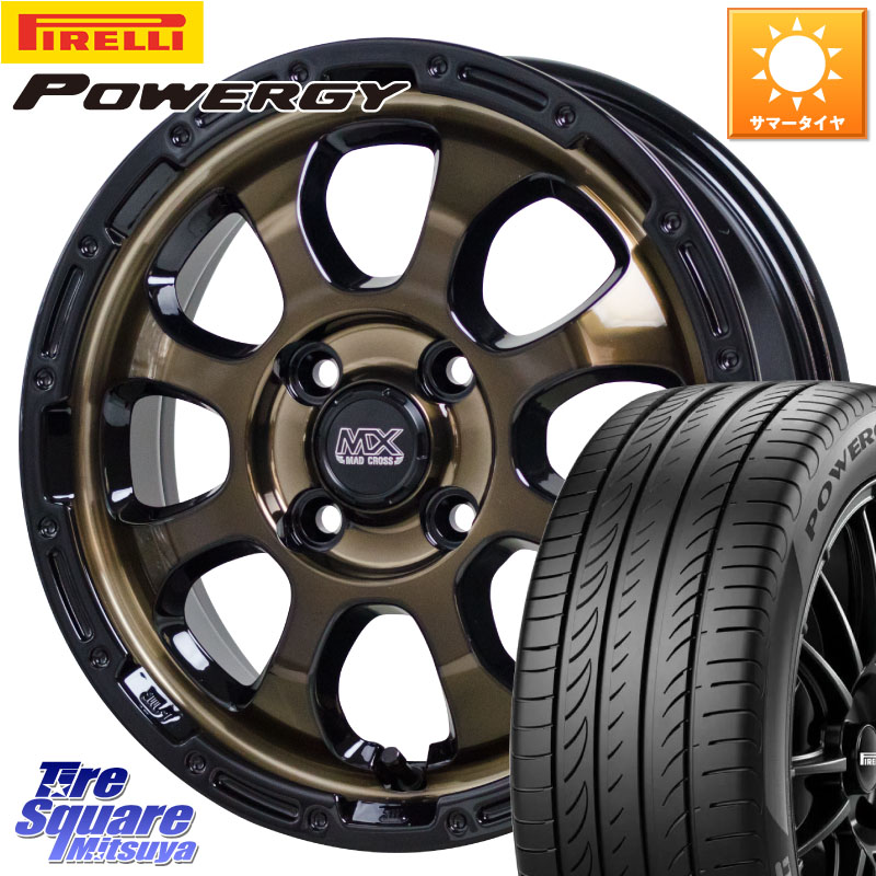HotStuff マッドクロス GRACE グレイス BR 4H 在庫● ホイール 16インチ ★サマーセール★ 16 X 6.0J +42 4穴 100 ピレリ POWERGY パワジー サマータイヤ 195/55R16