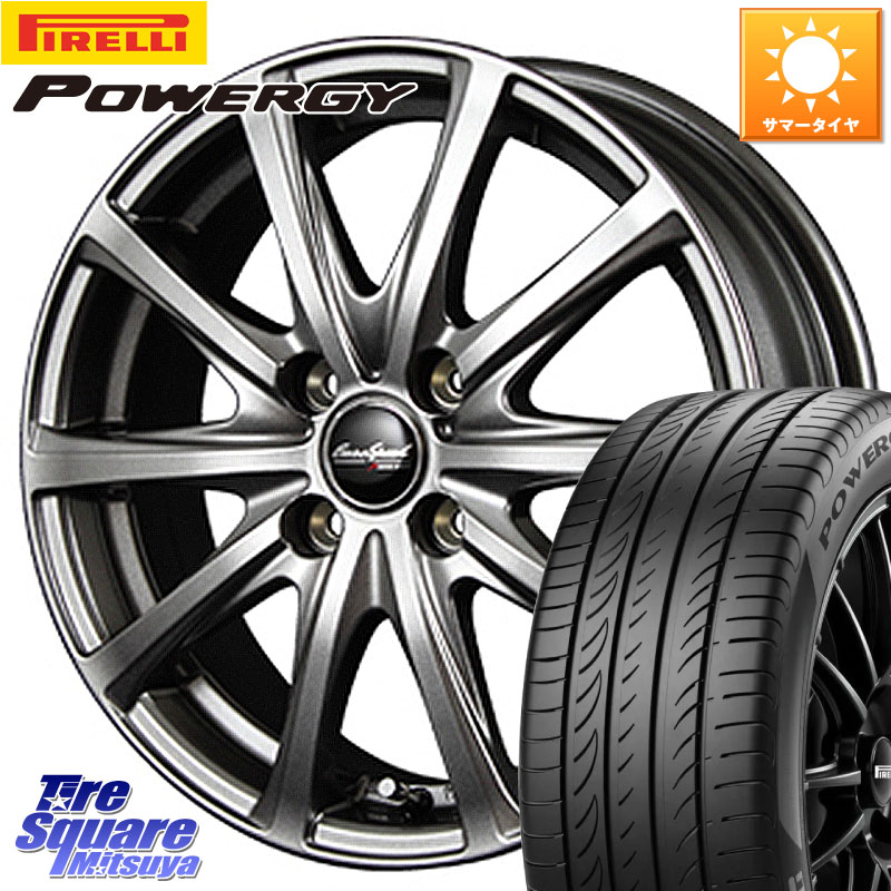 MANARAY MID EuroSpeed ユーロスピード V25 ホイール 15インチ 15 X 5.5J +45 4穴 100 ピレリ POWERGY パワジー サマータイヤ 185/60R15 アクア 160系カローラフィールダー ヤリス GR・GS系フィット 130系ヴィッツ
