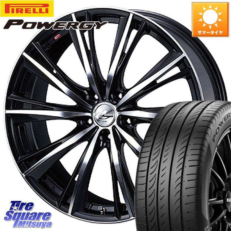 WEDS 33905 レオニス WX ウェッズ Leonis ホイール 18インチ 18 X 8.0J +42 5穴 114.3 ピレリ POWERGY パワジー サマータイヤ 225/45R18 プリウスアルファ リーフ