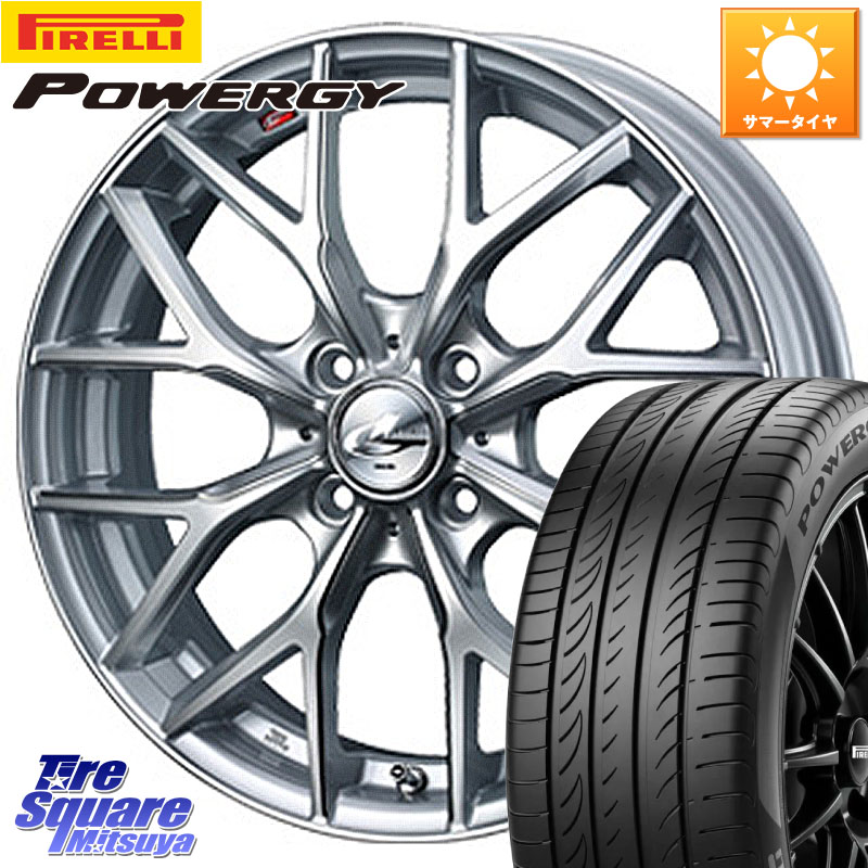 WEDS 37410 レオニス MX ウェッズ Leonis ホイール 17インチ 17 X 6.5J +42 4穴 100 ピレリ POWERGY パワジー サマータイヤ 205/50R17 E13オーラ