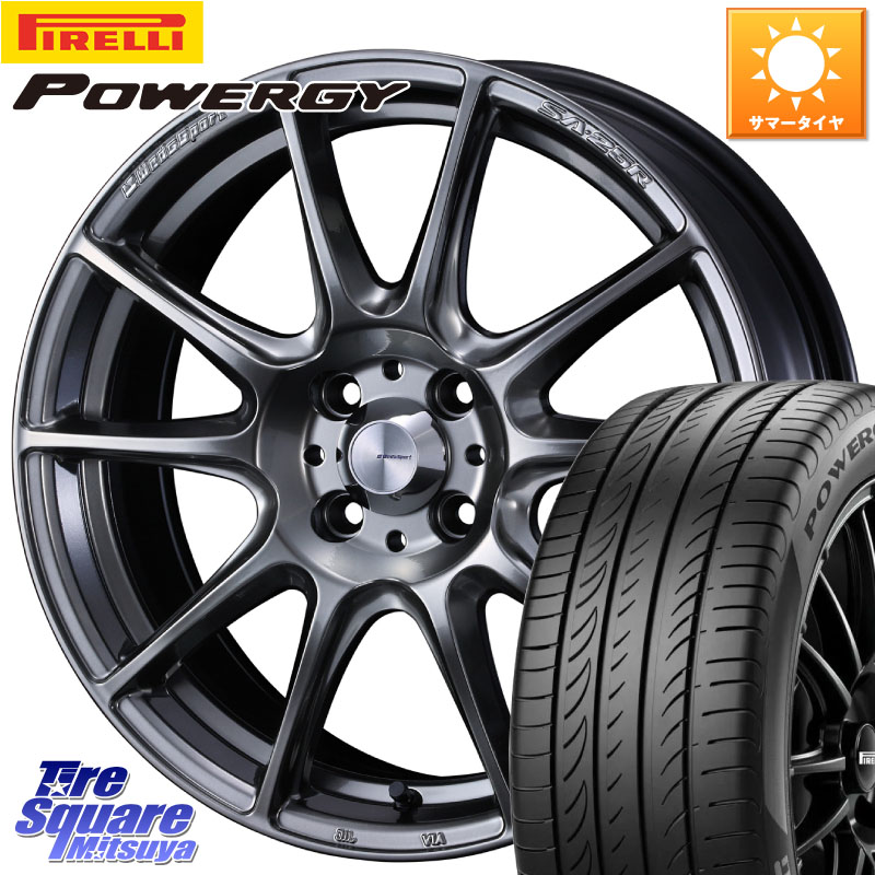 ピレリ POWERGY パワジー サマータイヤ 195/65R15WEDS WedsSport SA-25R SA25R ウェッズ スポーツ ホイール 15インチ 15X6.0J 38 4穴 100 E13オーラ ブルーバードシルフィ 日産 カローラフィールダー カローラアクシオ|タイヤスクエアミツヤ