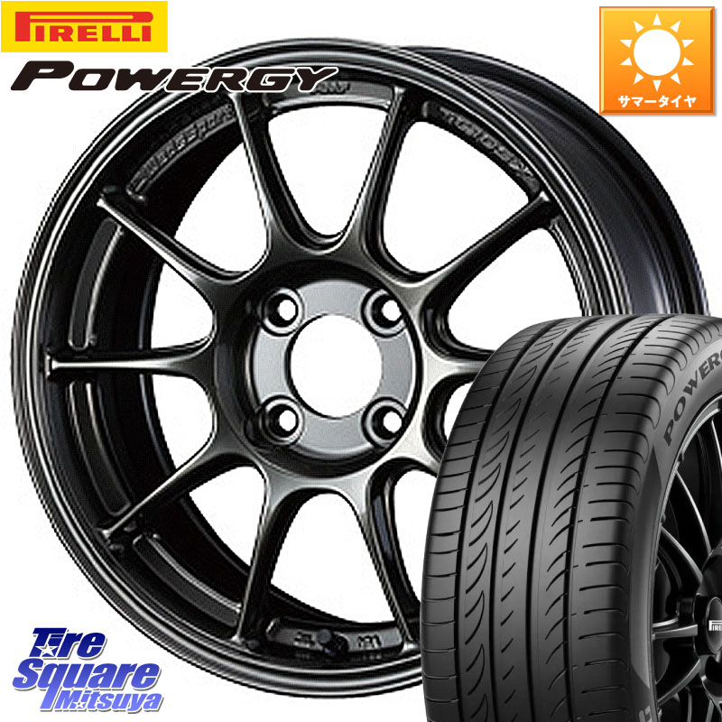 WEDS 73667 TC-105X TC105X EJ ウェッズ スポーツ ホイール 17インチ 17 X 7.5J(ND5RC Brembo) +30 4穴 100 ピレリ POWERGY パワジー サマータイヤ 205/45R17 ロードスター オプションブレンボキャリパー対応(チューナーサイズ)