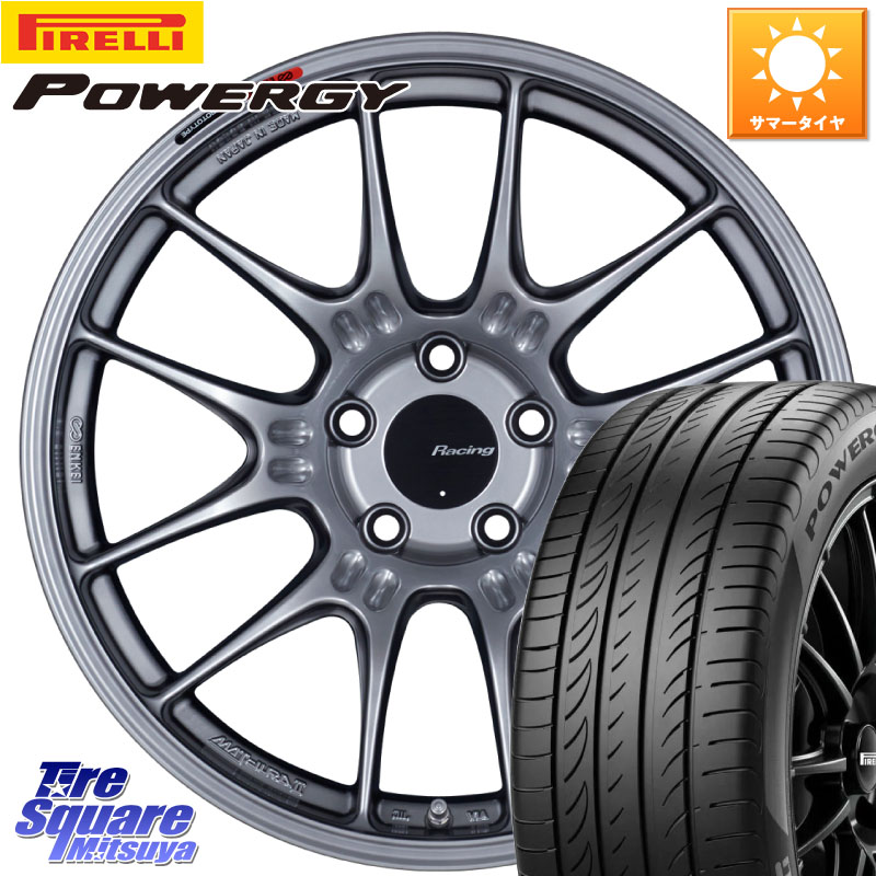 ENKEI エンケイ RACING GTC02 シルバー ホイール 18インチ 18 X 7.5J +48 5穴 114.3 ピレリ POWERGY パワジー サマータイヤ 215/45R18 プリウスアルファ MAZDA3