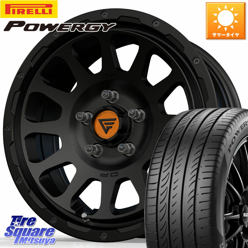 DELTA FORCE デルタフォース オーバル BK 16インチ ホイール 16 X 7.0J +35 5穴 114.3 ピレリ POWERGY パワジー サマータイヤ 225/60R16