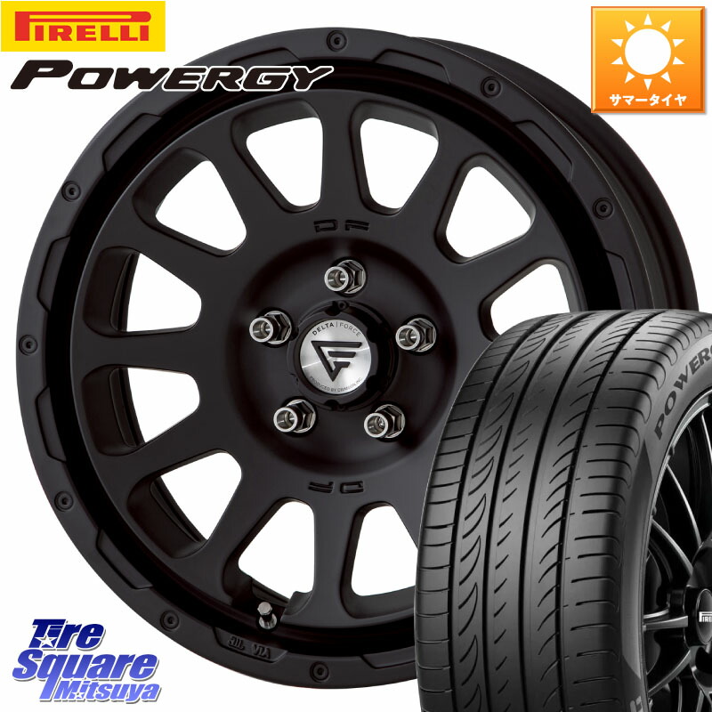 ピレリ POWERGY パワジー サマータイヤ 215/50R17DELTA FORCE デルタフォース オーバル BK 17インチ 7J ホイール 17X7.0J 32 5穴 114.3|タイヤスクエアミツヤ