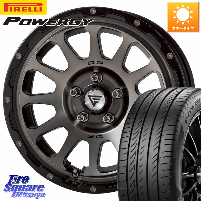 ピレリ POWERGY パワジー サマータイヤ 225/50R17DELTA FORCE デルタフォース オーバル 8J ホイール 17インチ 17X8.0J 35 5穴 114.3|タイヤスクエアミツヤ