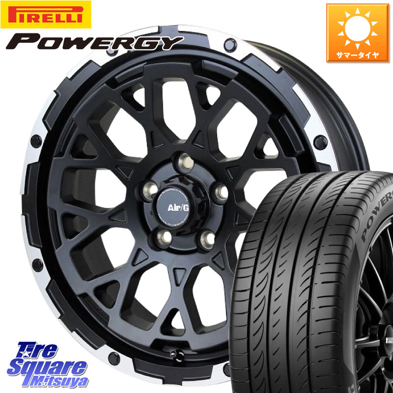 4X4エンジニアリング Air/G Rocks ホイール 4本 16インチ 16 X 7.0J +35 5穴 114.3 ピレリ POWERGY パワジー サマータイヤ 205/65R16