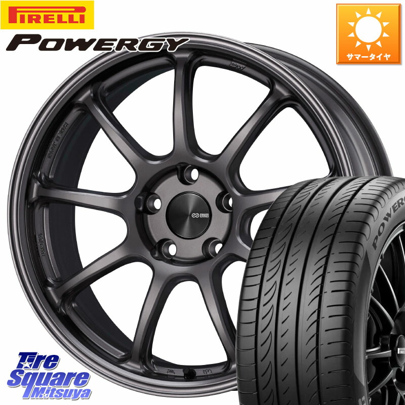 ENKEI PerformanceLine PF09 ホイール 4本 18インチ 18 X 7.5J +48 5穴 114.3 ピレリ POWERGY パワジー サマータイヤ 225/40R18 プリウスアルファ GU系インプレッサ フロンクス