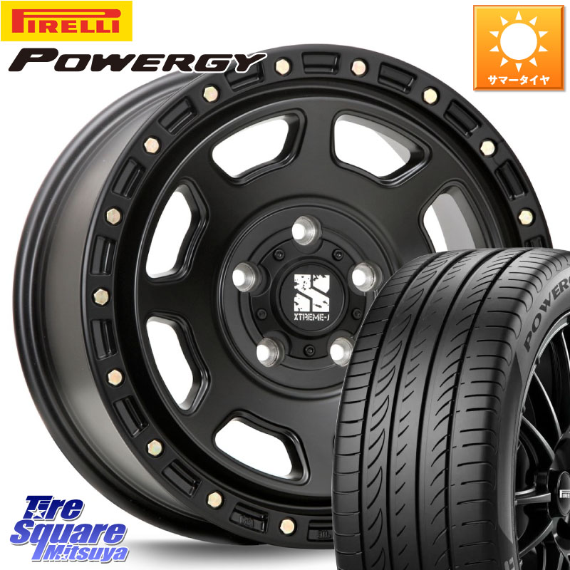 MLJ XJ07 XTREME-J BK ホイール 18インチ 18 X 8.0J +40 5穴 114.3 ピレリ POWERGY パワジー サマータイヤ 235/55R18 T32エクストレイル