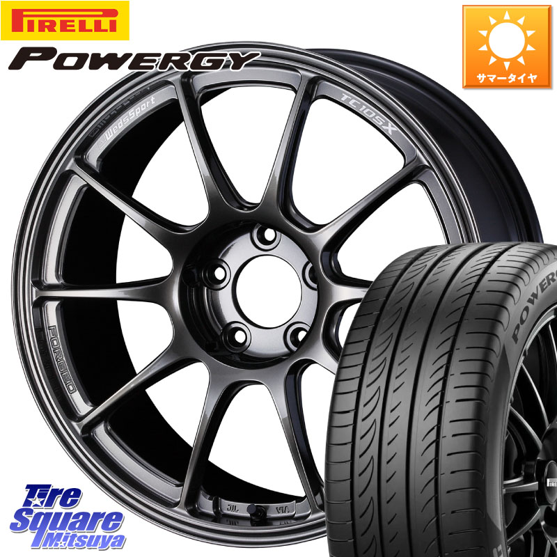 ピレリ POWERGY パワジー サマータイヤ 205/50R17WEDS WedsSport TC-105X TC105X FORGED 鍛造 ウェッズ スポーツ ホイール 17インチ 17X7.5J 44 5穴 100 カローラスポーツ 50系プリウス イスト ist|タイヤスクエアミツヤ
