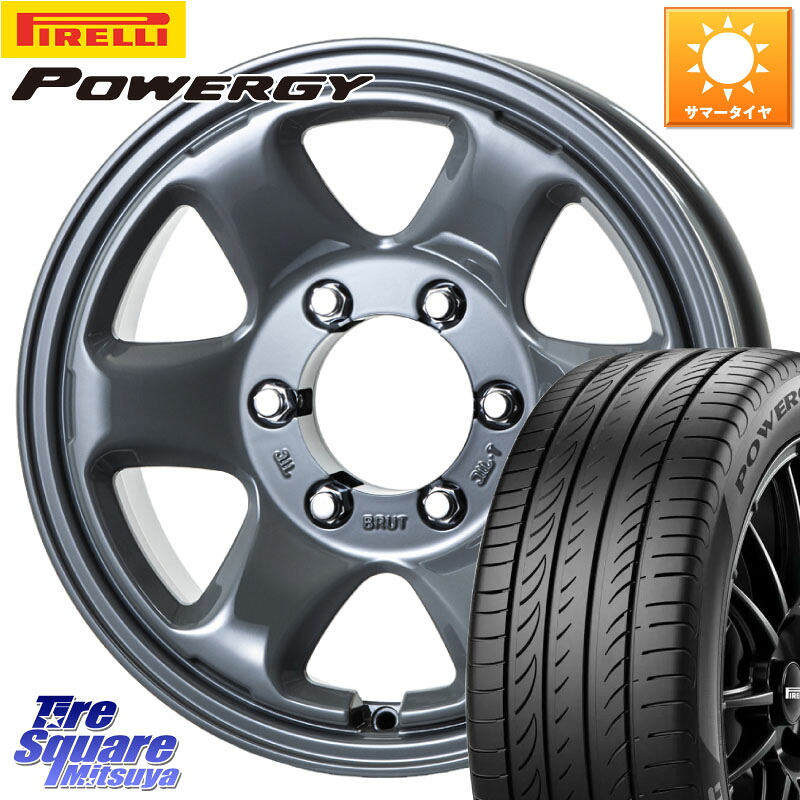 ピレリ POWERGY パワジー サマータイヤ 215/65R16BRUT ブルート BR-44 BR44 ホイール 16インチ 16X6.5J 25 6穴 139.7|タイヤスクエアミツヤ