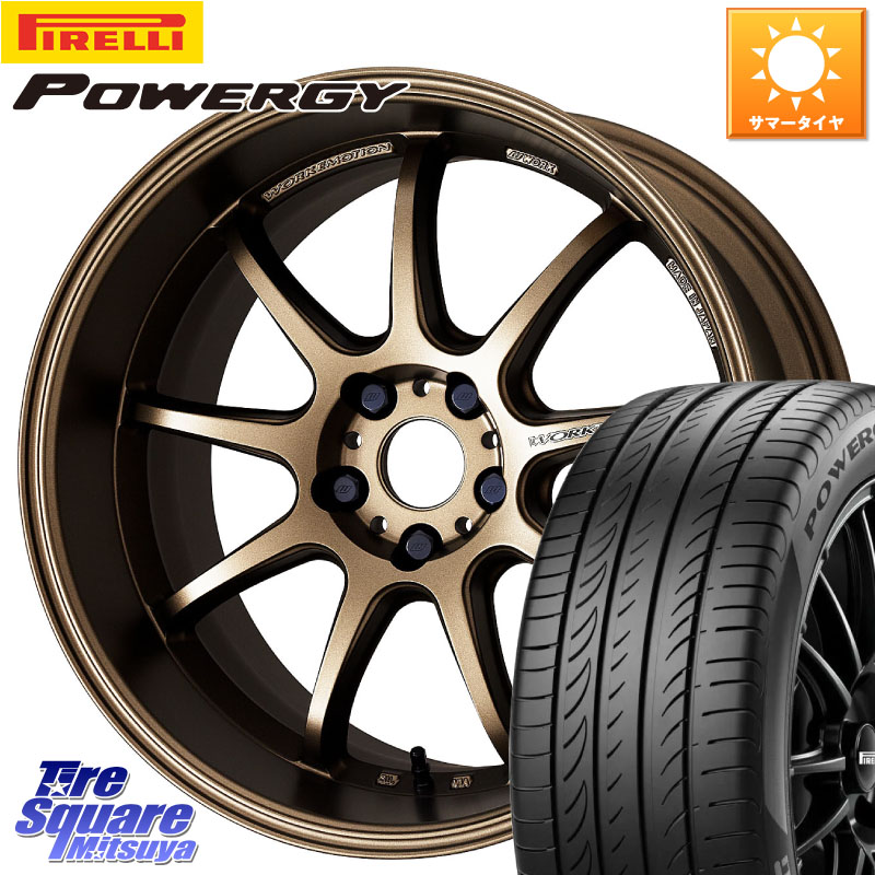 WORK ワーク EMOTION エモーション D9R 18インチ 18 X 8.5J(VAB 4POT) +47 5穴 114.3 ピレリ POWERGY パワジー サマータイヤ 245/40R18 WRX STI アプライドA-C(ブレンボ4POTキャリパー)対応