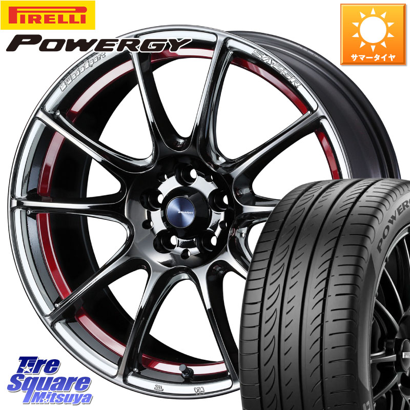 WEDS SA-25R RED ウェッズ スポーツ ホイール 18インチ 18 X 7.5J +45 5穴 114.3 ピレリ POWERGY パワジー サマータイヤ 215/45R18 90系ノア ヴォクシー プリウスアルファ P15キックス リーフ MAZDA3