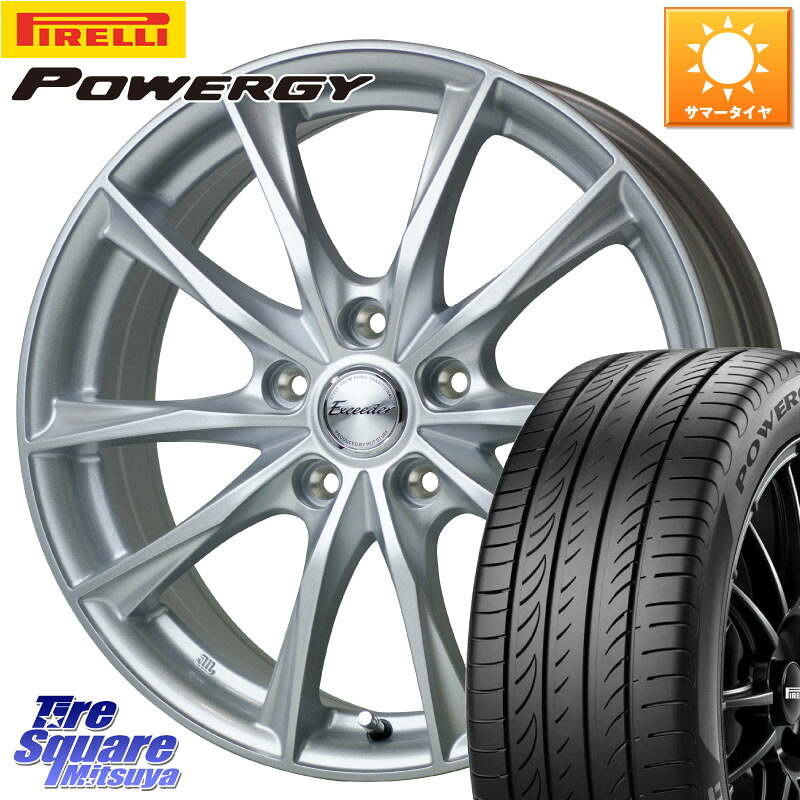 HotStuff エクシーダー E06 ホイール 17インチ 17 X 7.0J +45 5穴 100 ピレリ POWERGY パワジー サマータイヤ 205/45R17