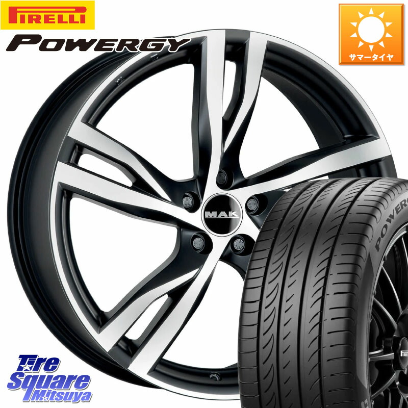阿部商会 MAK STOCKHOLM ホイール 17インチ 17 X 7.0J(VOLVO S60 ZB420) +40.5 5穴 108 ピレリ POWERGY パワジー サマータイヤ 225/50R17 VOLVO ボルボ S60/V60