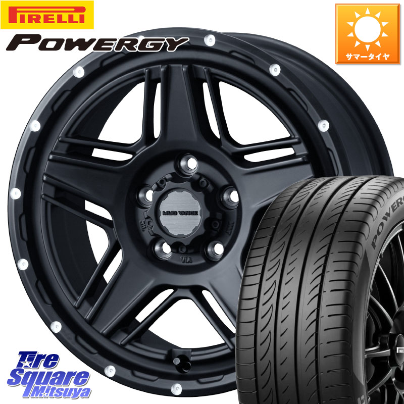 WEDS 40535 マッドヴァンス MUD VANCE 07 BK 16インチ 16 X 7.0J +38 5穴 114.3 ピレリ POWERGY パワジー サマータイヤ 215/55R16 リーフ