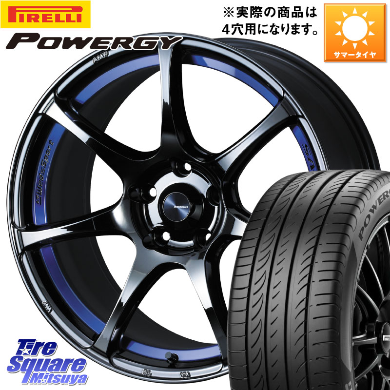 WEDS 74039 ウェッズ スポーツ SA75R SA-75R BLC2 17インチ 17 X 6.5J +42 4穴 100 ピレリ POWERGY パワジー サマータイヤ 195/60R17 ライズ ロッキー ガソリン車 4穴