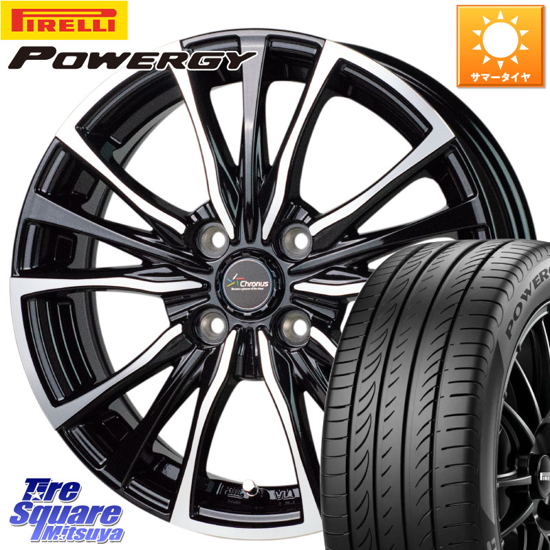 HotStuff Chronus クロノス CH-110 CH110 ホイール 15インチ 15 X 5.5J +50 4穴 100 ピレリ POWERGY パワジー サマータイヤ 185/65R15 E13ノート GB3＆4フリード4穴