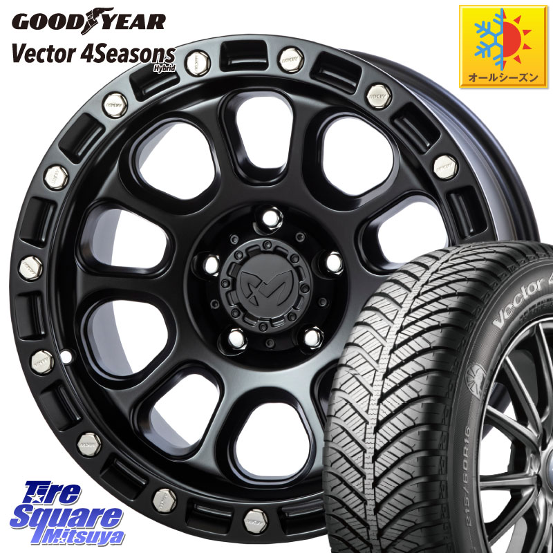 グッドイヤー ベクター Vector 4Seasons Hybrid オールシーズンタイヤ 215/65R16MKW M204 ブラックキャット 16インチ 16X7.0J 35 5穴 114.3 20系アルファード エクストレイル X-TRAIL 日産 ヴェルファイアハイブリッド ヴェルファイア アルファード｜タイヤスクエアミツヤ