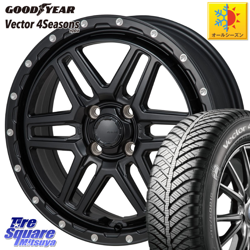 グッドイヤー ベクター Vector 4Seasons Hybrid オールシーズンタイヤ 185/60R16 MONZA HI-BLOCK ERDE 16インチ 16 X 6.0J +42 4穴 100 アクアクロスオーバー FITクロスター 91,713円