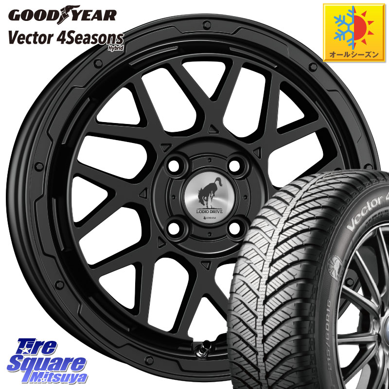 グッドイヤー ベクター Vector 4Seasons Hybrid オールシーズンタイヤ 195/60R16SUPER STAR LODIO DRIVE ロディオドライブ 8M MONO モノ 16インチ 16X6.0J 42 4穴 100 E13オーラ ブルーバードシルフィ 日産｜タイヤスクエアミツヤ