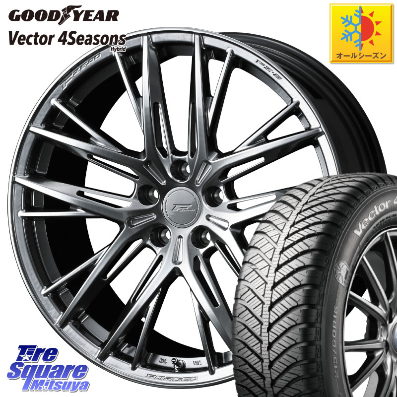 グッドイヤー ベクター Vector 4Seasons Hybrid オールシーズンタイヤ 225/45R18 WEDS F ZERO FZ-5 FZ5 鍛造 FORGED ホイール 18インチ エフゼロ 18 X 8.0J +43 5穴 114.3 プリウスアルファ リーフ RP6～8ステップワゴン