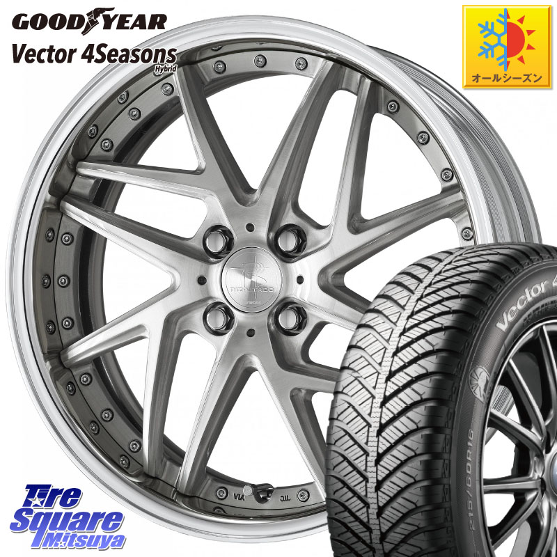 グッドイヤー ベクター Vector 4Seasons Hybrid オールシーズンタイヤ 215/65R16WORK RIZALTADO MESH2 A Disk 16インチ 2ピース 16X6.0J 40 4穴 100 ロッキー ガソリン車 4穴 ライズ ガソリン車 4穴|タイヤスクエアミツヤ