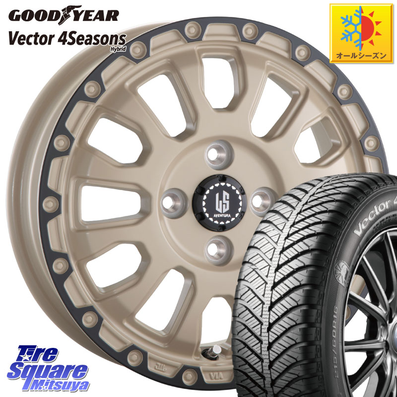 グッドイヤー ベクター Vector 4Seasons Hybrid オールシーズンタイヤ 195/55R16 阿部商会 LA STRADA AVENTURA アヴェンチュラ GAR 16インチ 16 X 6.0J +40 4穴 100