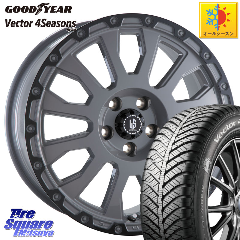 グッドイヤー ベクター Vector 4Seasons Hybrid オールシーズンタイヤ 225/50R18 阿部商会 LA STRADA AVENTURA アヴェンチュラ 18インチ 18 X 8.0J +40 5穴 114.3 10系カローラクロス