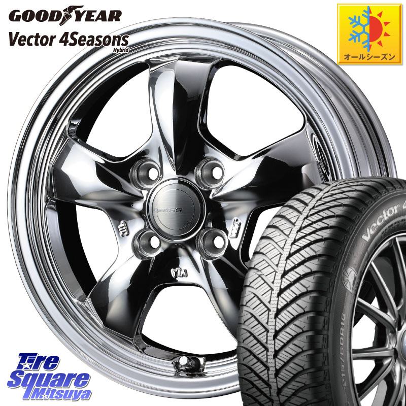グッドイヤー ベクター Vector 4Seasons Hybrid オールシーズンタイヤ 165/65R15 WEDS 41113 GYRAFT 5S グラフト SPT ホイール 15インチ 15 X 4.5J +45 4穴 100 ダイハツTAFT Mx27/37/47Sソリオ・デリカD2 MAx6S系ソリオ