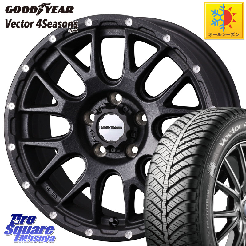グッドイヤー ベクター Vector 4Seasons Hybrid オールシーズンタイヤ 215/50R18WEDS 41133 マッドヴァンス08 MUD VANCE 08 BK ホイール 18インチ 18X7.5J 35 5穴 114.3｜タイヤスクエアミツヤ 114,505円