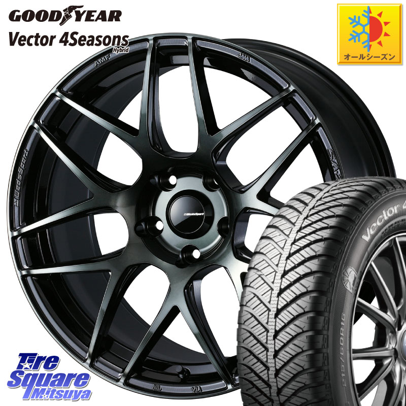 グッドイヤー ベクター Vector 4Seasons Hybrid オールシーズンタイヤ 215/50R17WEDS WedsSport SA-27R SA27R ウェッズ スポーツ ホイール 17インチ 17X7.5J 45 5穴 114.3 MAZDA3 ZE1リーフ プリウスアルファ ジェイド シビック インサイト レヴォーグ LEVORG｜タイヤスクエアミツヤ