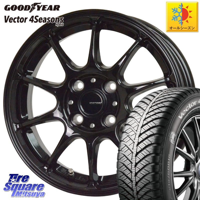 グッドイヤー ベクター Vector 4Seasons Hybrid オールシーズンタイヤ 185/60R15 HotStuff G.SPEED G-07 ホイール 15インチ ジースピード 15 X 5.5J +43 4穴 100 アクア 160系カローラフィールダー ヤリス GR・GS系フィット 130系ヴィッツ
